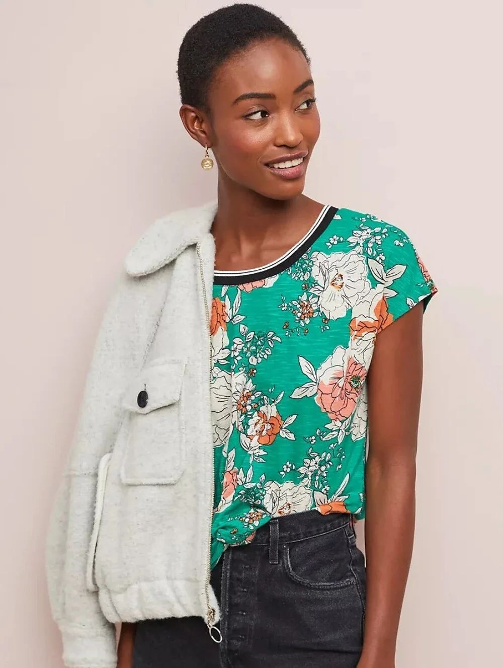 Anthropologie Postmark Yardley Floral Top Size XS